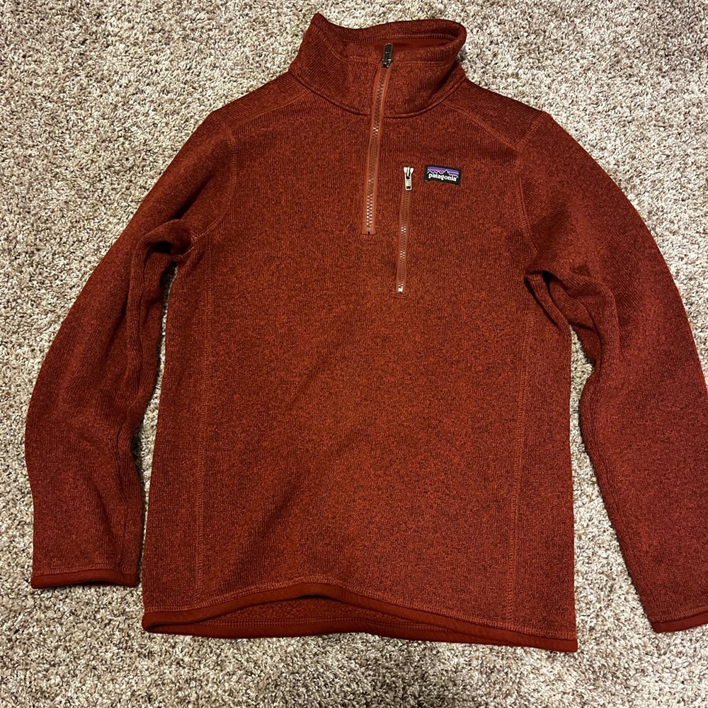 Patagonia Brick Red Fleece Pullover